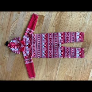 Hanna Andersson Red Fairisle One Piece suit